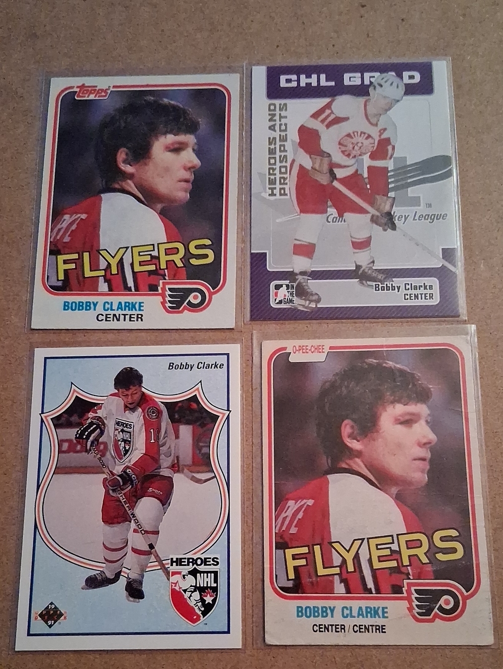 Bobby Clarke Philadelphia Flyers Hockey Card Set - Red/White